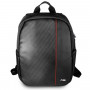Mochila BMW BMBPCO15CAPRBK, 16 polegadas, preta Carbon Red Stripe