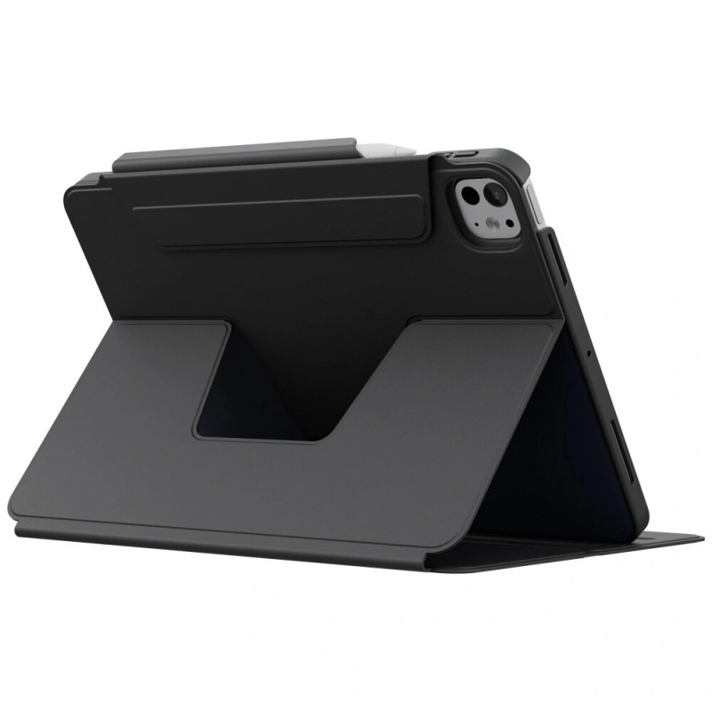 UNIQ Rovus Snapmount capa para tablet magnética 360 rotativa destacável para Apple iPad Pro 11 2024, preta