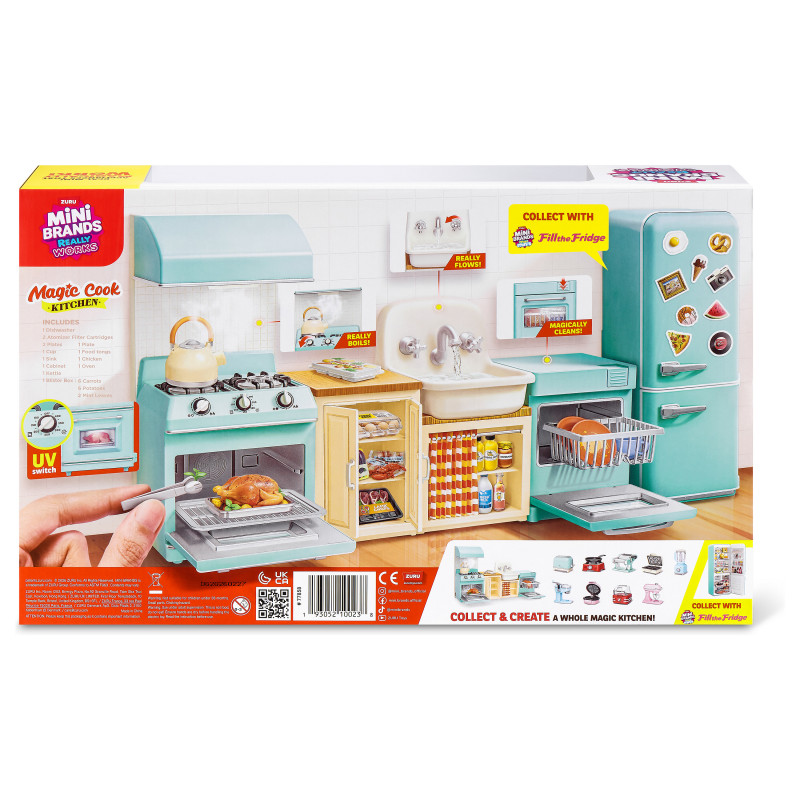Conjunto de brincar de cozinha ZURU Mini Brands Magic Cook Kitchen Playset Series 1
