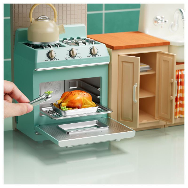 Conjunto de brincar de cozinha ZURU Mini Brands Magic Cook Kitchen Playset Series 1