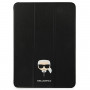 Capa tipo livro Karl Lagerfeld KLFC11OKHK para Apple iPad Pro 11 2021 3.ª geração, preta Saffiano Karl Head