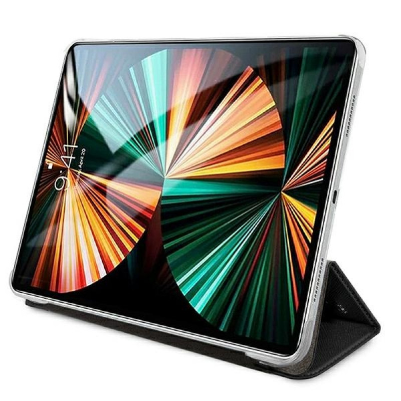 Capa tipo livro Karl Lagerfeld KLFC11OKHK para Apple iPad Pro 11 2021 3.ª geração, preta Saffiano Karl Head