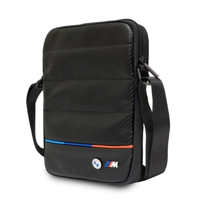 BMW BMTB10PUCARTCBK Mala tricolor em carbono e nylon para tablets de 10", preta