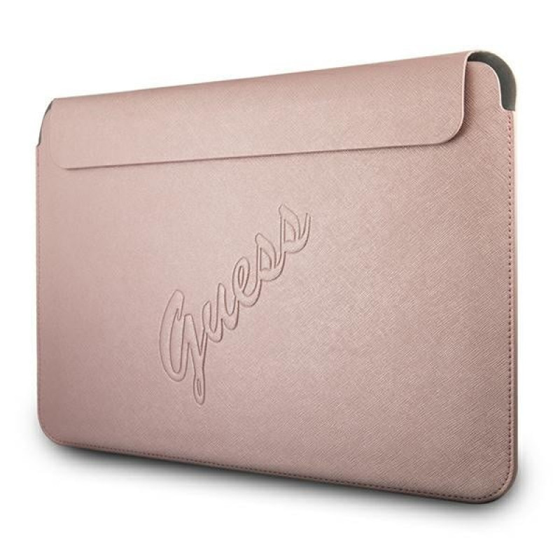 Guess GUCS13PUSASPI Saffiano Script capa para portátil de 13", rosa