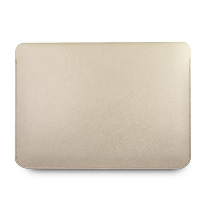 Capa Guess GUCS13PUSASLG Saffiano Script para portátil de 13" dourada
