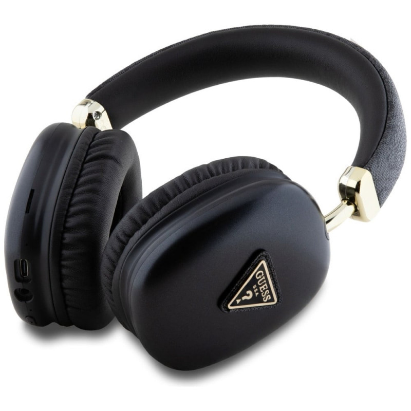 Auscultadores sem fios over-ear Guess 4G Triangle Logo, Bluetooth 5.3, pretos