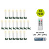 Goobay 75258 Velas de árvore de Natal LED sem fios (20 unid.), incl. 20x AAA (LR03), clipes, telecomando, temporizador, regulável, branco quente (2600 K)