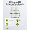 Goobay 75258 Velas de árvore de Natal LED sem fios (20 unid.), incl. 20x AAA (LR03), clipes, telecomando, temporizador, regulável, branco quente (2600 K)