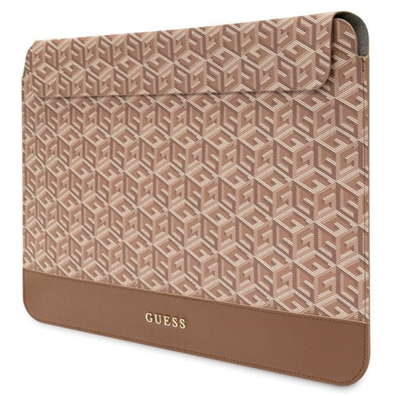 Capa para portátil Guess GUCS14HGCFSEW 14", GCube Stripes, castanha