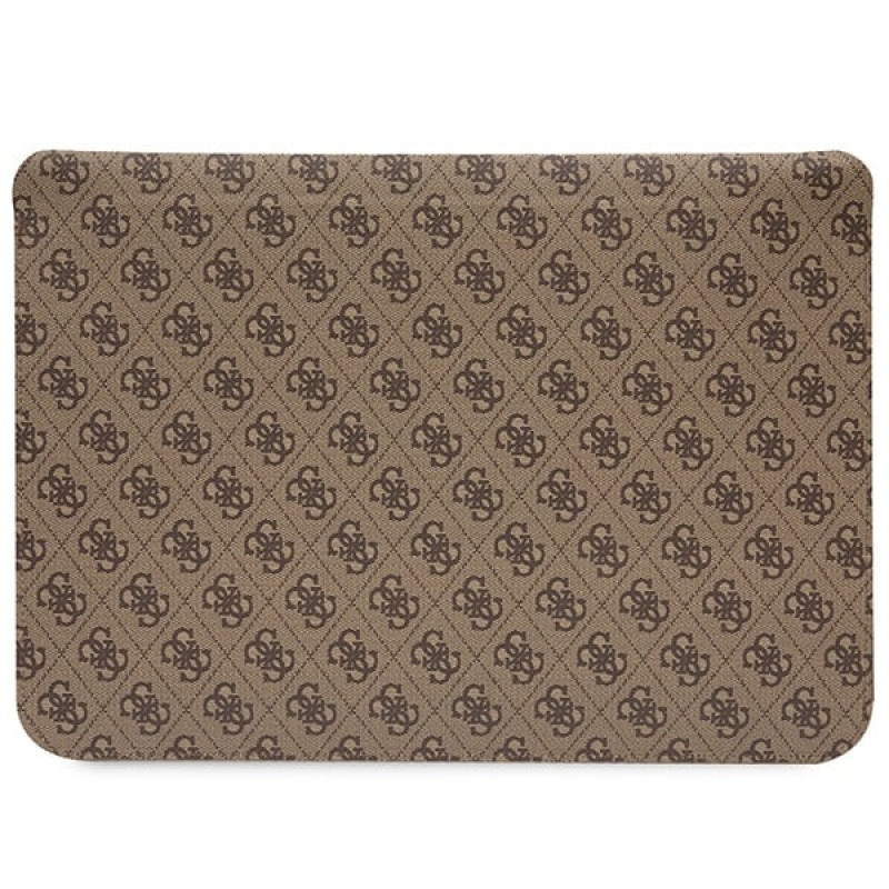 Capa para portátil Guess GUCS14P4RPSW 14 polegadas, 4G Printed Stripes, castanha