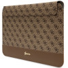 Capa para portátil Guess GUCS14PS4SGW 14 polegadas, 4G Stripe Metal Logo, castanha