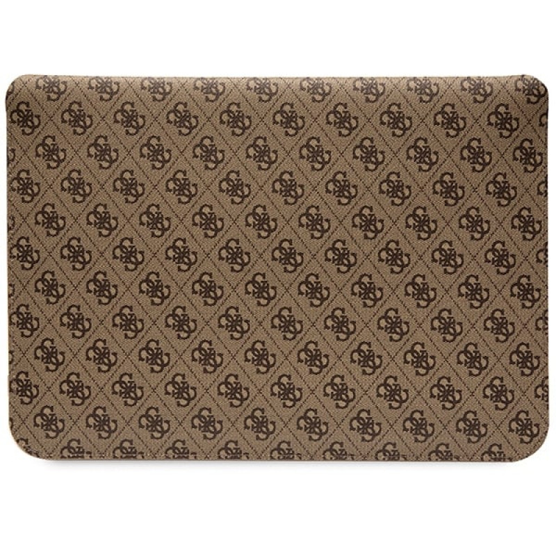 Capa para portátil Guess GUCS14PS4SGW 14 polegadas, 4G Stripe Metal Logo, castanha