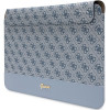 Capa para portátil Guess GUCS14PS4SGB 14 polegadas, 4G Stripe Metal Logo, azul