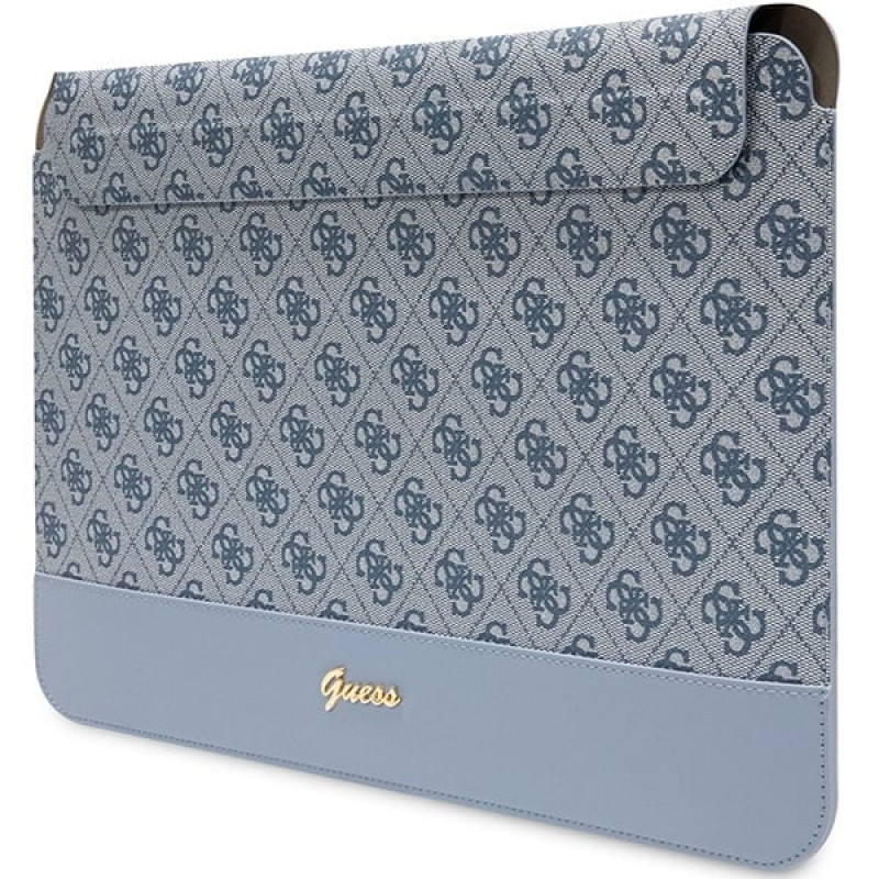 Capa para portátil Guess GUCS14PS4SGB 14 polegadas, 4G Stripe Metal Logo, azul