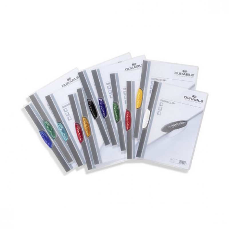 Pasta com clip Durable SWINGCLIP 30 A4 226000, transparente (25 un.)