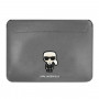 Capa para portátil Karl Lagerfeld KLCS16PISFG 16", Saffiano Ikonik Karl, prateada