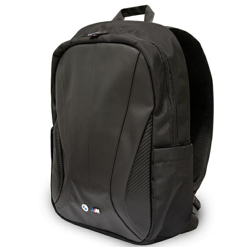 Mochila BMW BMBP15COSPCTFK para portáteis até 16", preta, Carbon Tricolor, perfurada