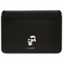 Mala para portátil Karl Lagerfeld KLCS14SAKCPMK para 14 polegadas, preta, Saffiano Karl&Choupette