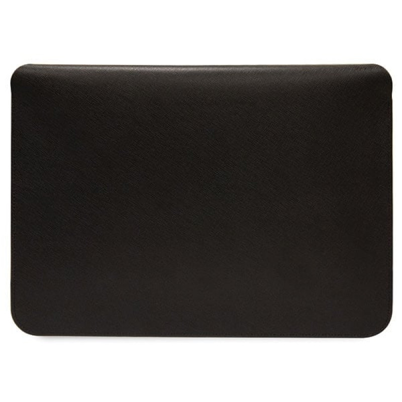 Mala para portátil Karl Lagerfeld KLCS14SAKCPMK para 14 polegadas, preta, Saffiano Karl&Choupette