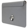 Karl Lagerfeld KLCS14SAKCPMG Capa para portátil de 14", prateada, Saffiano Karl&Choupette
