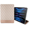 Guess GUFCP12PS4SGP Apple iPad Pro 12.9" (2020/2021/2022, 4.ª/5.ª/6.ª geração) capa tipo livro, 4G Stripe Allover, rosa