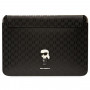 Karl Lagerfeld KLCS14SAKHPKK Mala para portátil de 14", preta, Saffiano Monogram Ikonik