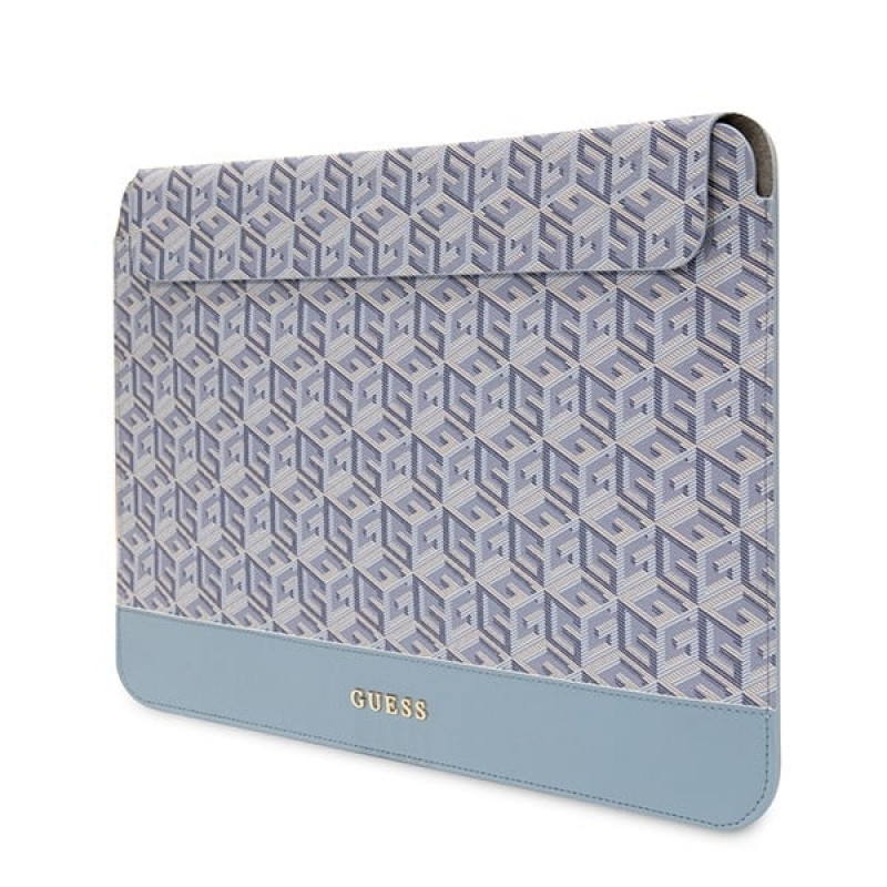 Guess GUCS16HGCFSEB Mala para portátil até 16", GCube Stripe, azul