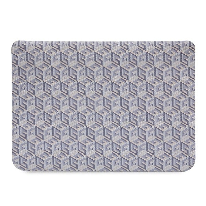 Guess GUCS16HGCFSEB Mala para portátil até 16", GCube Stripe, azul