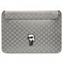 Mala para portátil Karl Lagerfeld KLCS14SAKHPKG para 14", prateada, Saffiano Monogram Ikonik