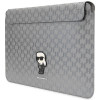 Mala para portátil Karl Lagerfeld KLCS14SAKHPKG para 14", prateada, Saffiano Monogram Ikonik