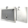 Mala para portátil Karl Lagerfeld KLCS14SAKHPKG para 14", prateada, Saffiano Monogram Ikonik