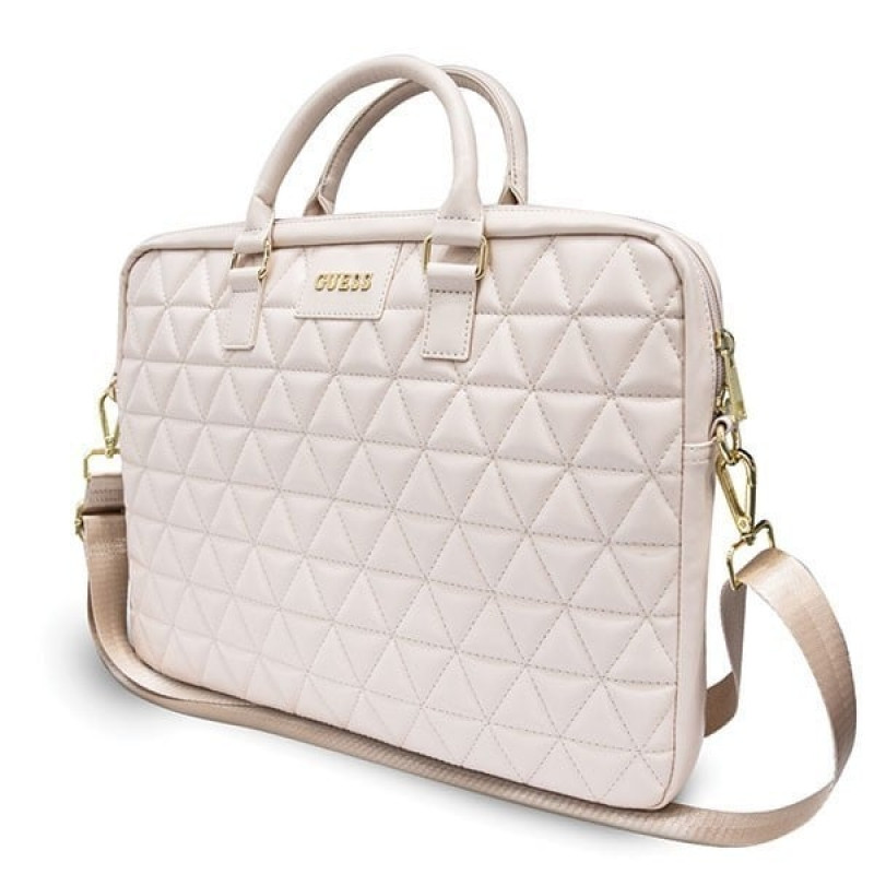 Guess GUCB15QLPK Mala para portátil 15", rosa, Quilted