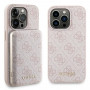 Guess GUBPM5P15X4GEMGP Apple iPhone 15 Pro Max Capa rígida + bateria externa MagSafe de 5000 mAh, 4G Metal Logo, rosa