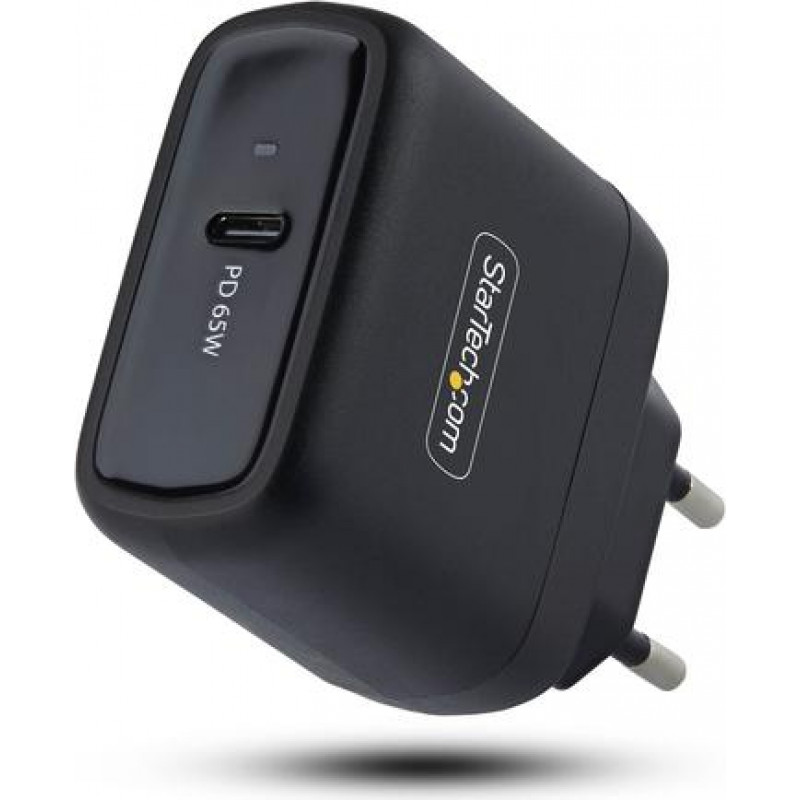 Carregador de portátil StarTech.com 1065EB-WALL-CHARGER 65 W USB-C GaN, preto