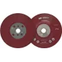 3M 64858 Prato de suporte plano de alto desempenho, vermelho, 125 mm, M14, flexível