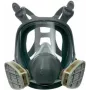 Máscara completa 3M 6800 reutilizável de proteção respiratória, tamanho M, silicone, lente de policarbonato, conexão de filtro bayonet, cinzento/preto