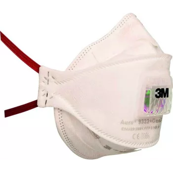 Máscara de proteção respiratória descartável 3M Aura 9332+ GEN3 FFP3 NR D com válvula Cool Flow