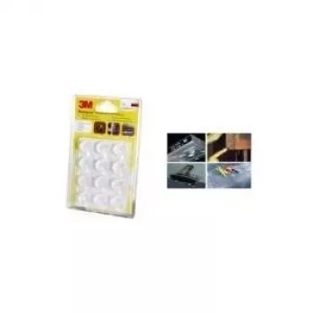 3M Bumpon amortecedor de proteção SJ5344BL, transparente, redondo, 19,0 mm de diâmetro, 4,0 mm de altura, autoadesivo, amortecimento de vibrações