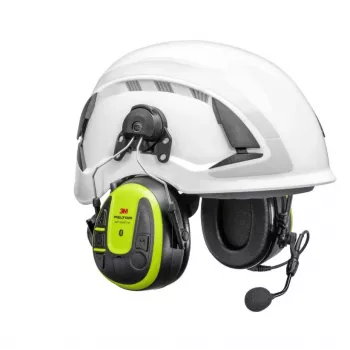 3M Peltor WS Alert X MRX21P3E3WS7 Headset Bluetooth para capacete com 30 dB SNR, amarelo de alta visibilidade