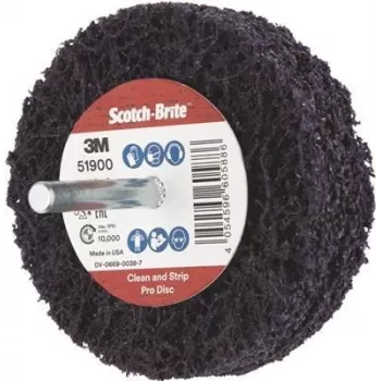 3M Scotch-Brite XT-ZS Pro Disco de limpeza grosso 100x13mm com haste de 6mm SXCRS 7100192709