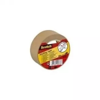 3M Scotch Fita adesiva de papel P5050, 50 mm x 50 m, castanho, forte aderência, silenciosa, 110 µm