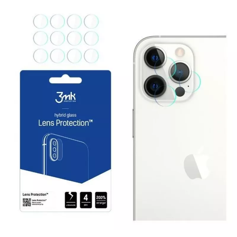 3MK Apple iPhone 12 Pro Max proteção de lente em vidro temperado