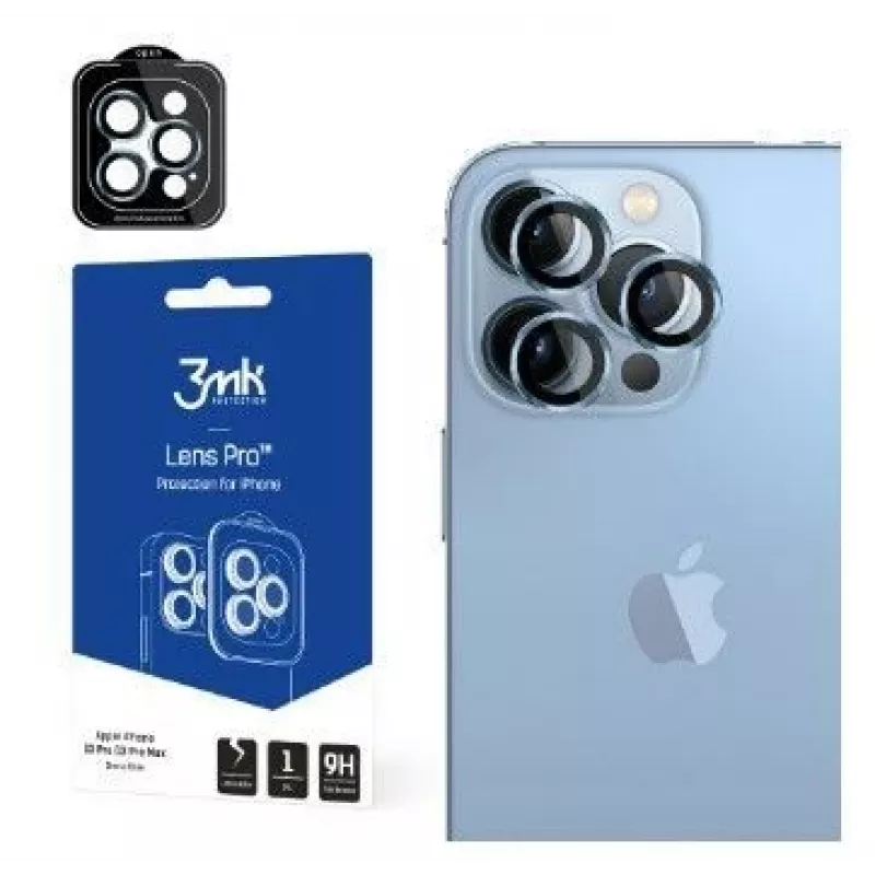 Proteção de lentes 3MK Lens Protection Pro para Apple iPhone 13 Pro/13 Pro Max Sierra Blue