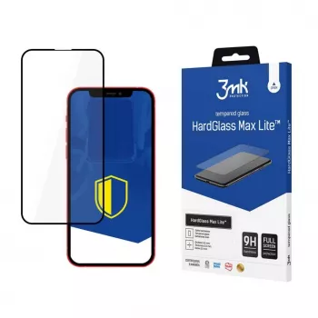 3MK Película de vidro temperado HardGlass Max Lite para Apple iPhone 13 Pro Max preto