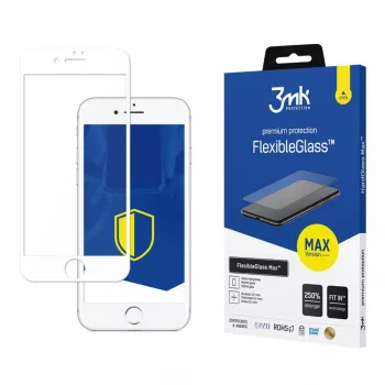 Protetor de ecrã FlexibleGlass Max branco 3MK para Apple iPhone 7/8 Plus