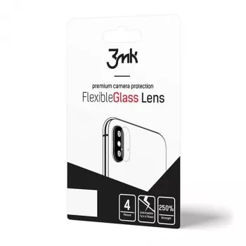 3MK Apple iPhone X/XS FlexibleGlass vidro para lente da câmara (4 PSC)