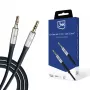 Cabo AUX 3MK jack 3,5 mm - jack 3,5 mm, 1 m, Preto