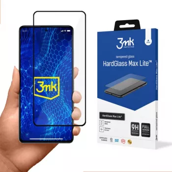 Película protetora de ecrã em vidro temperado 3MK HardGlass Lite para Xiaomi Redmi Note 12 5G / Poco X5 5G - preto