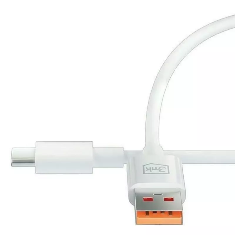 3MK Hyper cabo USB-A para USB-C 5A 60W 1,2m branco