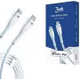 Cabo 3MK Hyper Silicone USB-C para Lightning 20W 3A branco 1m